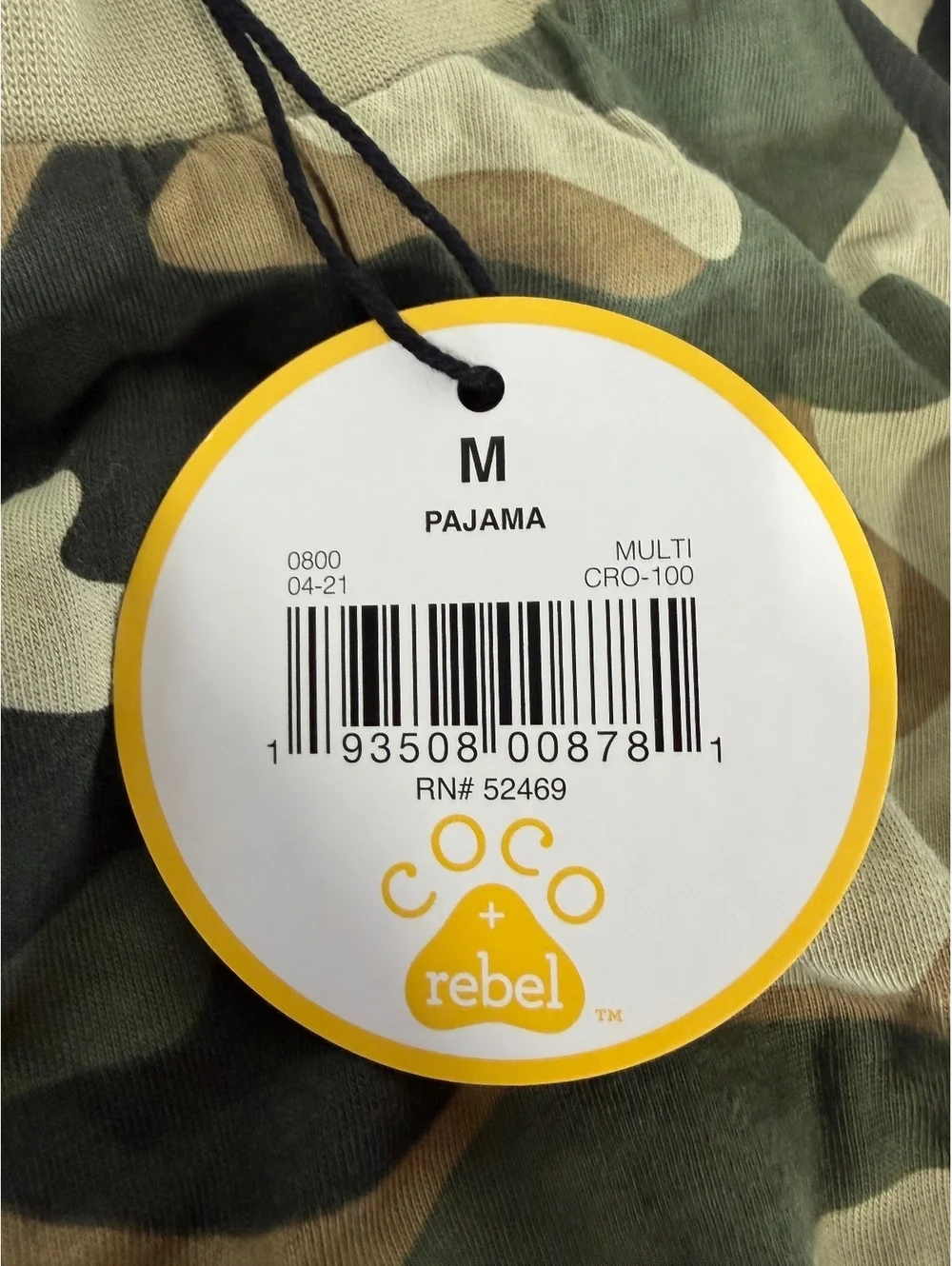 Camo Print Dog Romper by Coco + Rebel Size M